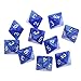 Jili Online 10pcs 8 Sided Dice D8 Polyhedral Dice for Dungeons and Dragons Roley playing Games Dice Gift Blue
