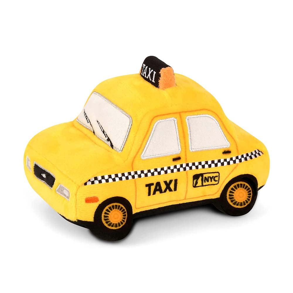 P.L.A.Y. Plush Dog Toy – Canine Commute Collection – New York Taxi Yellow Cab | Durable, Eco-Friendly, Machine Washable Dog Toy – Handcrafted with Recycled Materials