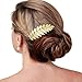 Q&Q Fashion Festival Bridal Gold Leaf Branch French Updo Hair Pin Clip Dress Snap Barrette
