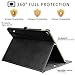 Ztotop Case for iPad Pro 12.9 inch 2017/2015 (Old Model, 1st & 2nd Gen), Premium Leather Folding Stand Folio Cover with Auto Wake/Sleep, Document Card Slots and Multiple Viewing Angles, All Black