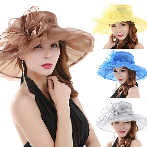 Everyday Women's Fashion Summer Derby Cap Tea Party Wedding Hat (Black)
