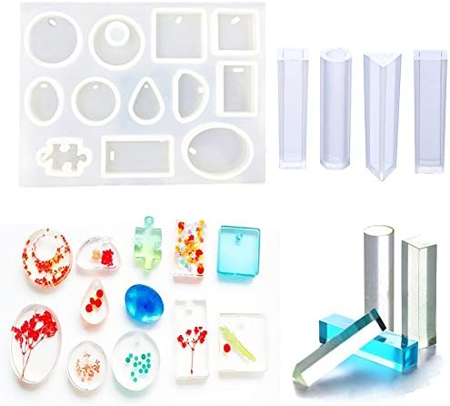 Jewelry Casting Molds for Resin Silicone 16 Designs With Hanging Hole Jewelry Making Mold DIY Craft