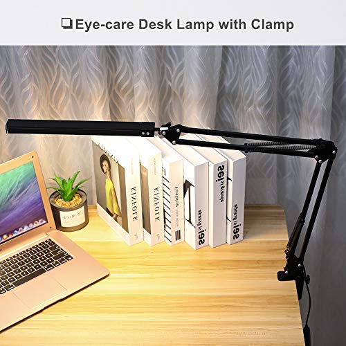 Gerintech Architect LED Desk Lamp with Clamp, Adjustable Bright Swing Arm Drafting Table Light