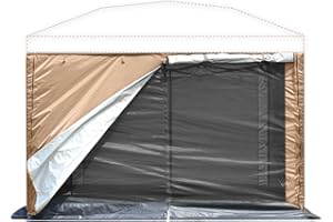 MQoutdoor 10x10 Canopy Sidewalls Mosquito Netting 2 in 1, 10x20 Instant Tent Side Walls only Waterproof Zipper in Middle and Sides