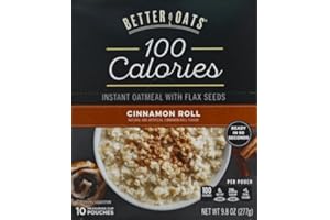 MALT-O-MEAL Better Oats, Insant Oatmeal with Flax, Cinnamon Roll, 9.8 Oz
