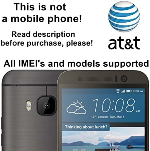 AT&amp;T USA Unlocking Service for HTC One X, S, V, M7, M8, M9, DESIRE 601, 510, 320 and Other Which Ask For an Unlock Code - Make Your Device More Useful Than Before - Choose Any Carrier at Your Own at Any Time You Need - No Re-lock Lifetime Guarantee