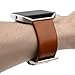 Henoda 23mm Genuine Leather Bands Bracelet Strap for Fitbit Blaze Smart Fitness Watch (Caramel (Genuine Leather), S/P Size)