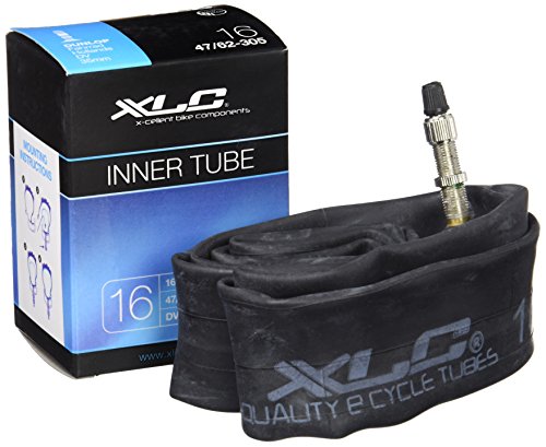 XLC Tube de vélo, 16 x 1.75/2.125 47/62-305 Dv 32 mm Pièces de Vélo Mixte, Noir, 16 x 1.75/2.125
