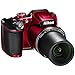 Nikon COOLPIX B500 16MP Digital Camera with 3 Inch TFT LCD Screen Nikkor Lens With 40x optical zoom wifi, Red (Renewed)