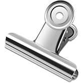 10 Pack Large Metal Hinge Clips 2.5 Inch Silver Bull Hinge Paper Clips | for Crafts, Drawing, Food Bags at Home, Office, Scho