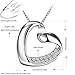 J.Rosée Necklaces, Heart Necklace 925 Sterling Silver 3A Cubic Zirconia Pendant Necklace, 18