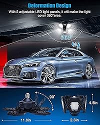 Motion Sensor Garage Light, 150W Deformable LED