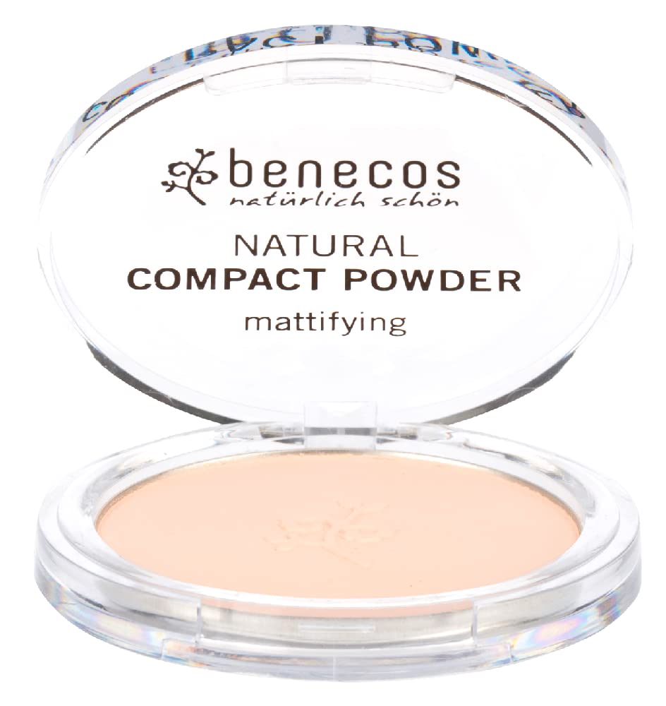 Benecos Natural Cosmetics - Compact Powder - Pressed - Matting - Vegan - Porcelain - 9g
