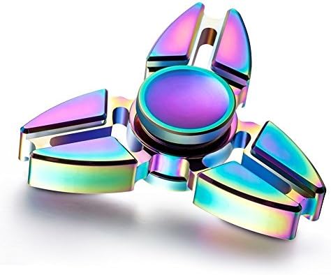 Easysport Hand Spinner EDC Fidget Spinner with Premium Bearing Zinc Alloy Perfect For ADD, ADHD, Anxiety and Autism 3 Crab Claw Rainbow