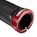 OUTERDO Bicycle Handlebar Grips Double Lock on Locking Aluminum Grips red