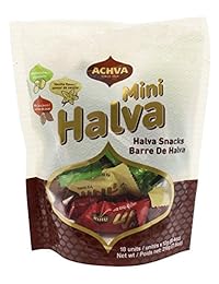 Achva Mini barras halva de vainilla, granos de cacao, y pistachio, bolsa de 18 unidades, cada barra tiene un peso de 0.4 oz, peso neto: 7.6oz (paquete de 2)