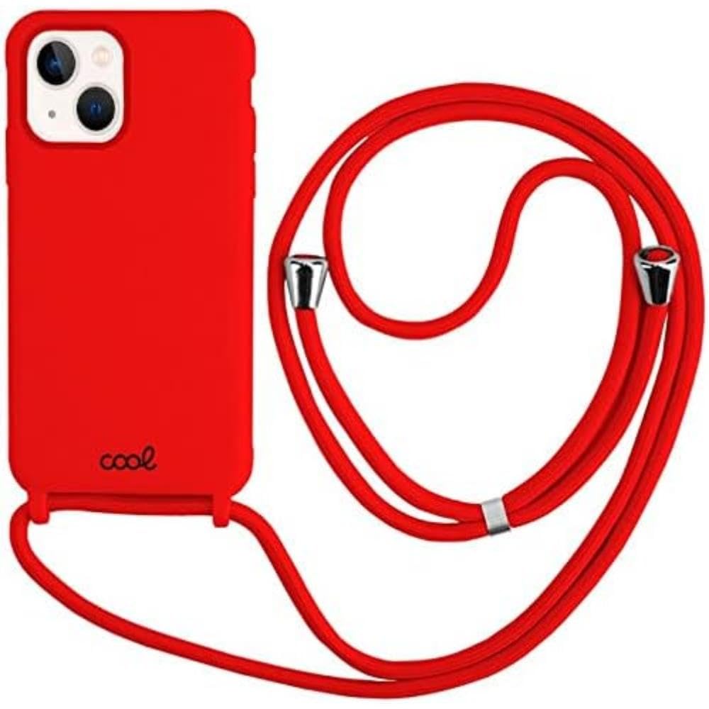 Cool Case for iPhone 13 Mini Smooth Red Lanyard