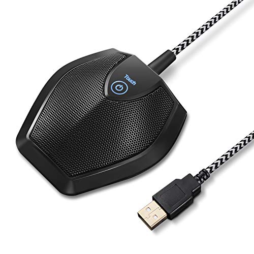 TONOR Conference USB Microphone, Omnidirectional Condenser PC Mic for Video Conference, Recording, Skype, Online Class, Court Reporter, Plug & Play Compatible with Mac OS X Windows PC Compute