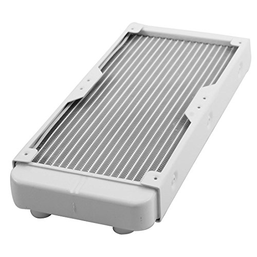 uxcell Aluminum Computer CPU 18 Pipes Water Cooling Heat Exchanger Radiator 10.6 Inch Long White