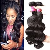 ALI JULIA Brazilian Virgin Body Wave Hair Weave 3 Bundles 7A Grade 100% Unprocessed Human Hair Weft Extensions Natural Color 95-100g/pc Mixed Length