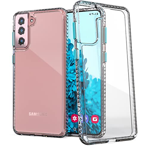 Crave Clear Guard for Galaxy S21+ Case, Shockproof Case for Samsung Galaxy S21 Plus, S21+ 5G (6.7 inch) - Aqua