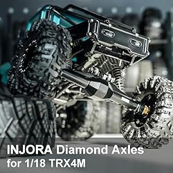 INJORA +4mm Diamond Axles with Lay Down Servo Mount