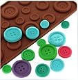 Luxbon Fastener Shape Candy/Ice/Cake/Chocolate/Sugar Craft Fondant Mold/Tray Silicone Decorating Tools Randomly Color