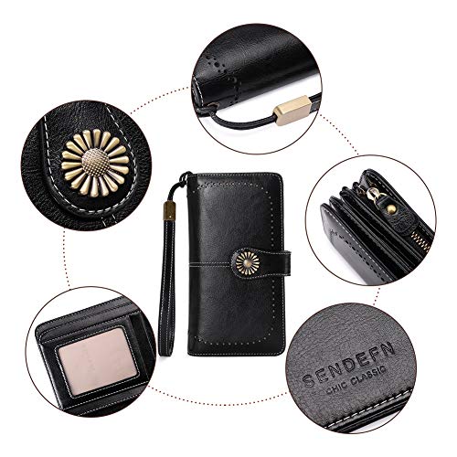 3 Elegant+Wallets+Capacity+Leather+Trifold