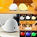 Anpress Cute Dolphin Design Silicone Colorful Night Light USB Rechargeable Sensitive Tap Control Bedroom Light with Softlight, Stronglight and 4 Colorful Light for Baby Room, Bedroom, Nursery, Outdoor