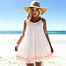 FAPIZI ♥ Women Dress Women Backless Short Summer Beach Mini Dress Sundress (S, White)