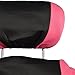 Lady High Heel Shoe Seat Covers for Car w/ Triple Pink Hearts Auto Accessories Interior Car Truck SUV Combo Kit Gift Set - 9PC