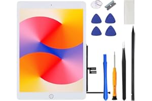 VDASO for iPad 7 7th / 8 8th Gen Screen Replacement Digitizer 2019/2020 10.2 Inch Touch Glass, for 7th 8th Generation A2197 A2198 A2200, A2270 A2428 A2429 A2430 with Home Button, Repair Kit (White)