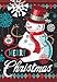 Merry Christmas - Vintage Cool Snowman 28"X40" House Flag - Carson