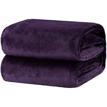 Bedsure Fleece Blanket King Size Purple Lightweight Super Soft Cozy Luxury Bed Blanket Microfiber