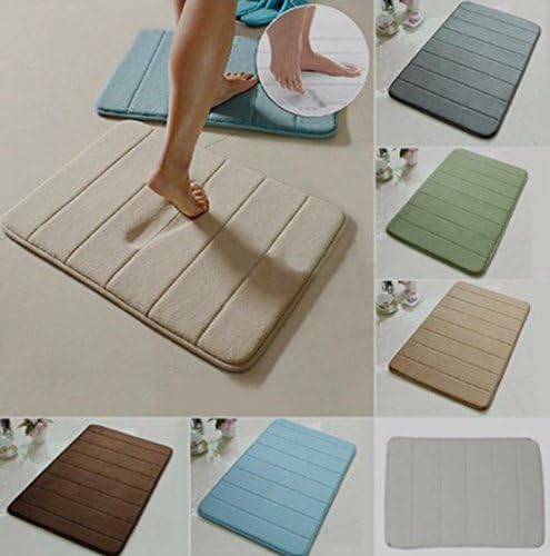 40x60cm Coral Velvet Memory Foam Rug Bathroom Mat Soft Non-slip Floor Carpet (Random Color)