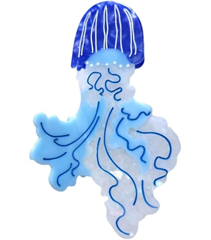 Amazon.com: Fancy Ocean Jellyfish Hair Clips,Cute Acetate  display picture 2