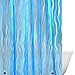 Wimaha Clear Shower Liner with Magnets, Plastic Shower Curtain Liner, Clear Shower Curtain Liner Heavy Duty with Bronze Grommets, Shower Liner with Hooks for Bathroom, Blue, 72x72