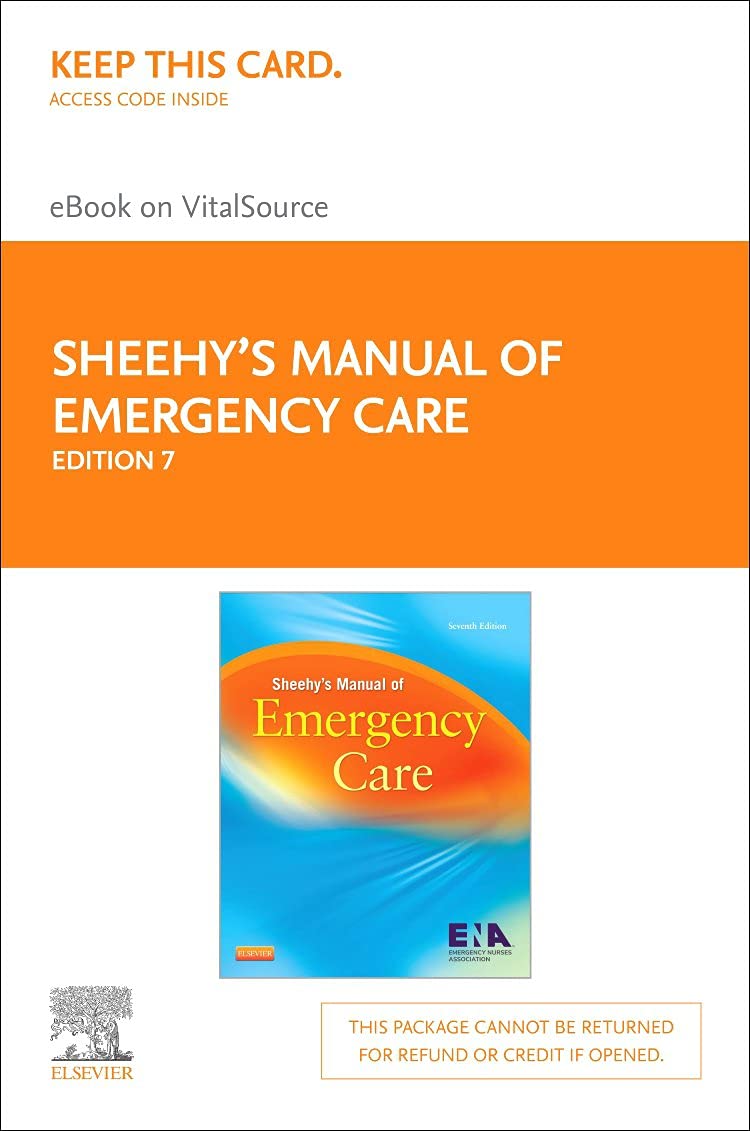 Sheehy S Manual Of Emergency Care Pageburst E Book On Vitalsource Retail Access Card 7e 本 通販 Amazon