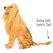 Lion Mane for Dog, Dogloveit Dog Costume with Gift [Lion Tail] Lion Wig for Dog