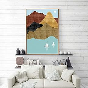 Framed Home Artwork Simple Style Sunset for Living Room Bedroom