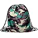 Ababalaya 3D Print Drawstring Backpack Rucksack Shoulder Bags Gym Bag, Camouflage