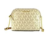 Michael Kors Violet Cindy Dome Crossbody Bag Purse Handbag (Vanilla Pale Gold)