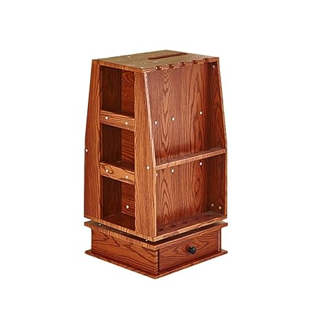 Lcrack Pool Cue Rack Wood Rotating Cabinet Billiard Cue Pool Rack