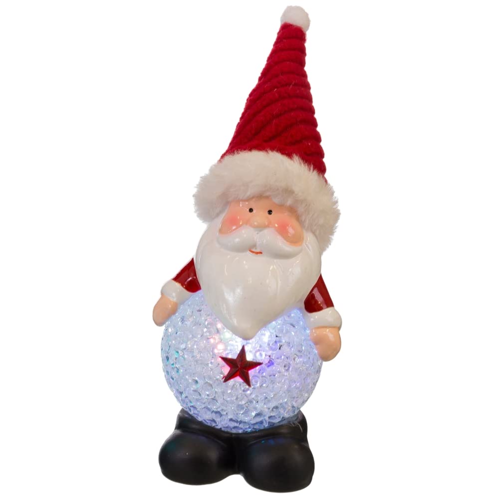 Caramic Santa Claus with LED Light 15cm