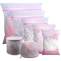 Gogooda 7Pcs Mesh Laundry Bags for Delicates with Premium Zipper, Travel Storage Organize Bag, Clothing Washing Bags for Laundry, Blouse, Bra, Hosiery, Stocking, Underwear, Lingerie