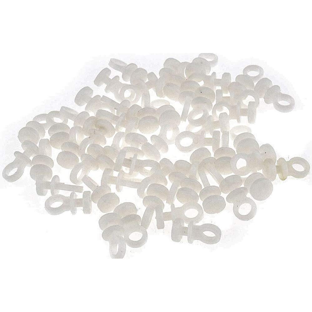 50Pcs 9mm Curtain Track Rail Gliders Runner Wheel Rollers Hooks White Plastic Curtain Hooks