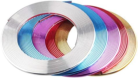 MCKhome Car Tire Protection Ring Wheel Decorative Ring Anti-collision Strips Wheel Decoration Circle Anti-smashing Strip(Purple)