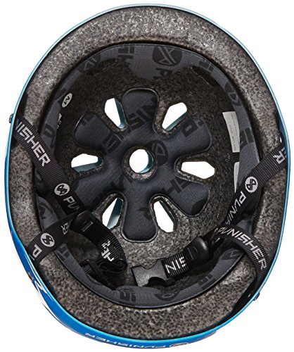 Punisher Skateboards Pro 13-Vent Dual Safety Certified BMX Bike and Skateboard Helmet, Bright Neon Blue, Youth/Teen 9+ - Thumbnail 3
