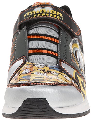 Despicable Me Googly-Eye Athletic Shoe Sneaker, Silver, 1 Child US Little Kid