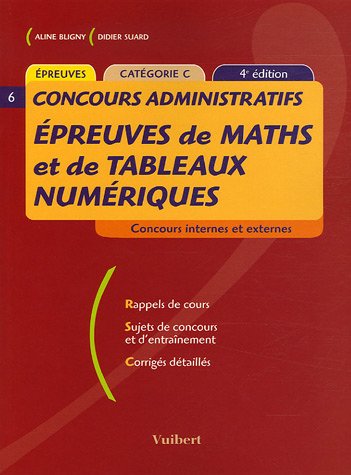 Épreuves de maths et de tableaux numériques